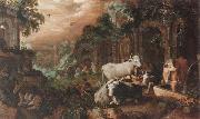 Roelant Savery, Herders resting and watering their animals by a set of ruins